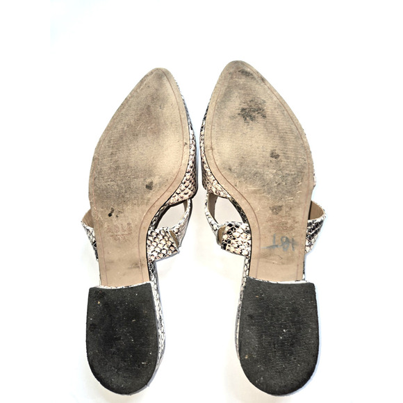 ABLE JOSELYNE Reptile embossed leather pointed toe slip ons 6.5 Womens - Picture 6 of 11